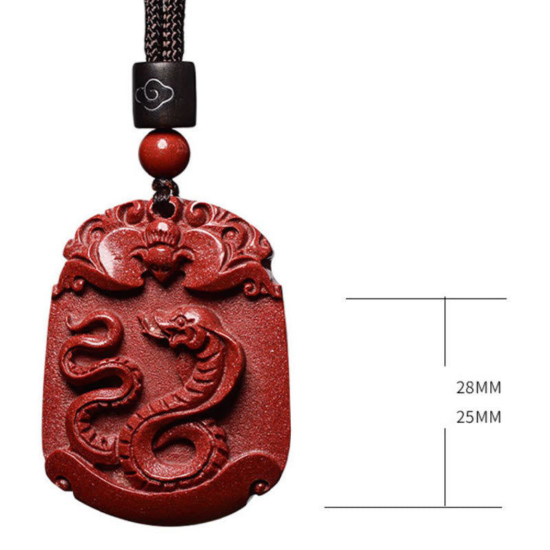 Colgante de collar con piedras de Buda y cinabrio del zodiaco chino para calma y concentración