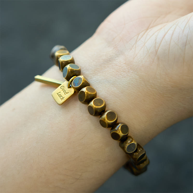 Pulsera de cobre con piedras de Buda para la buena suerte y la riqueza