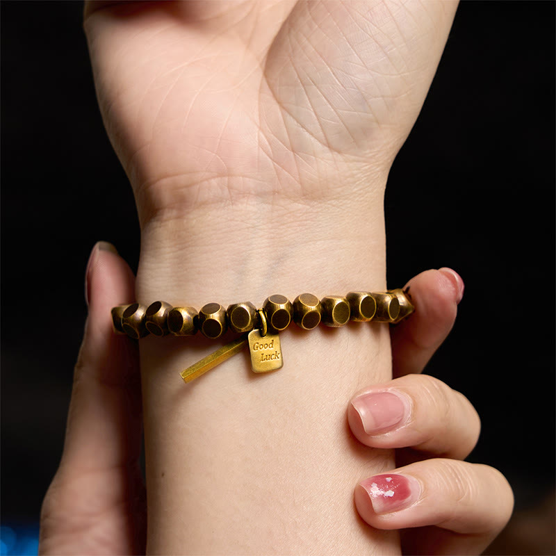 Pulsera de cobre con piedras de Buda para la buena suerte y la riqueza