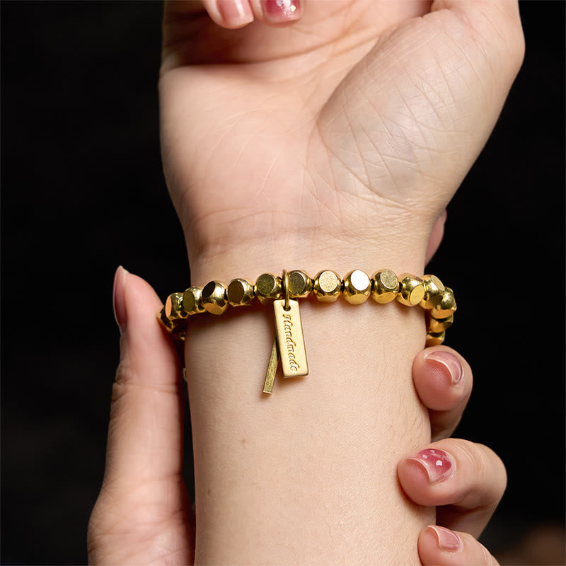 Pulsera curativa de cobre con piedras de Buda