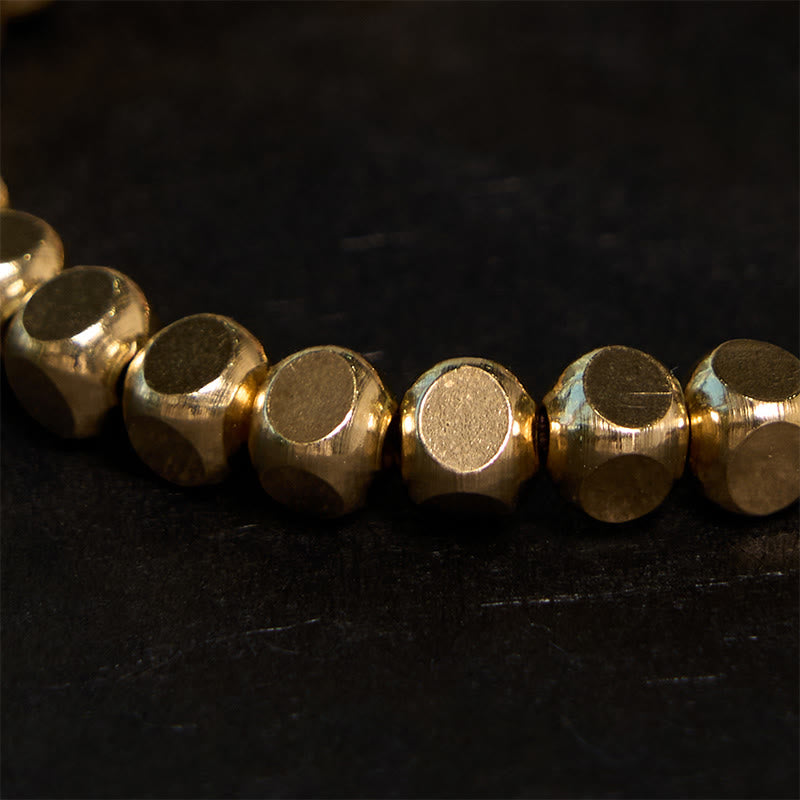 Pulsera curativa de cobre con piedras de Buda para la buena suerte