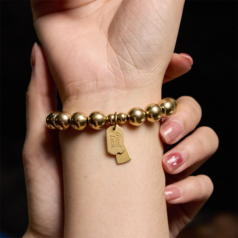 Pulsera curativa de cobre con piedras de Buda