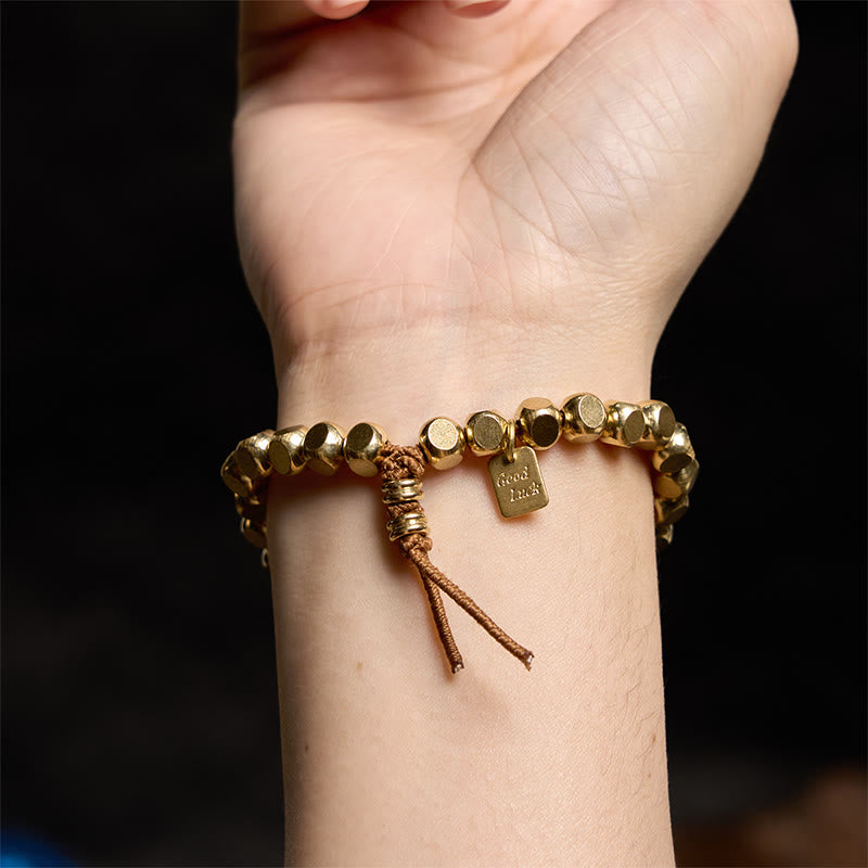 Pulsera de cobre con piedras de Buda para el autocuidado y la buena suerte