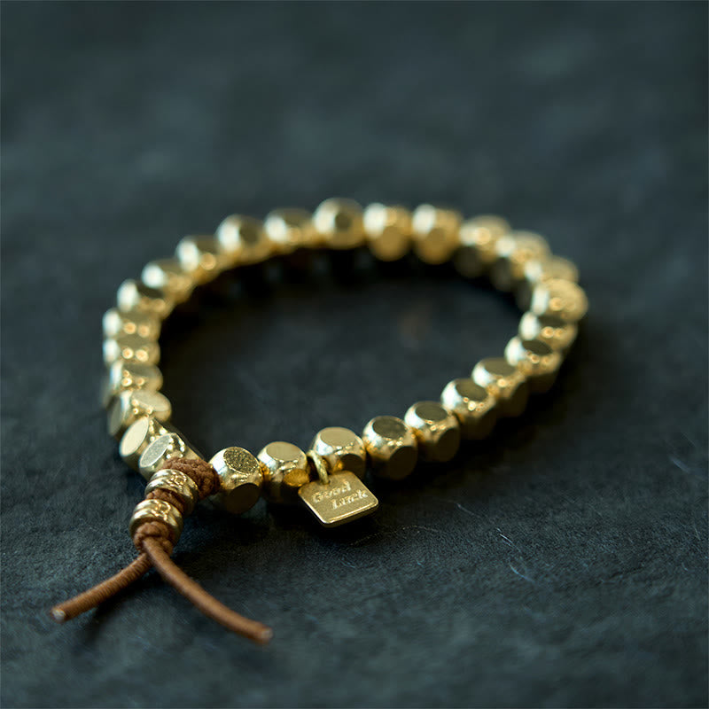 Pulsera de cobre con piedras de Buda para el autocuidado y la buena suerte