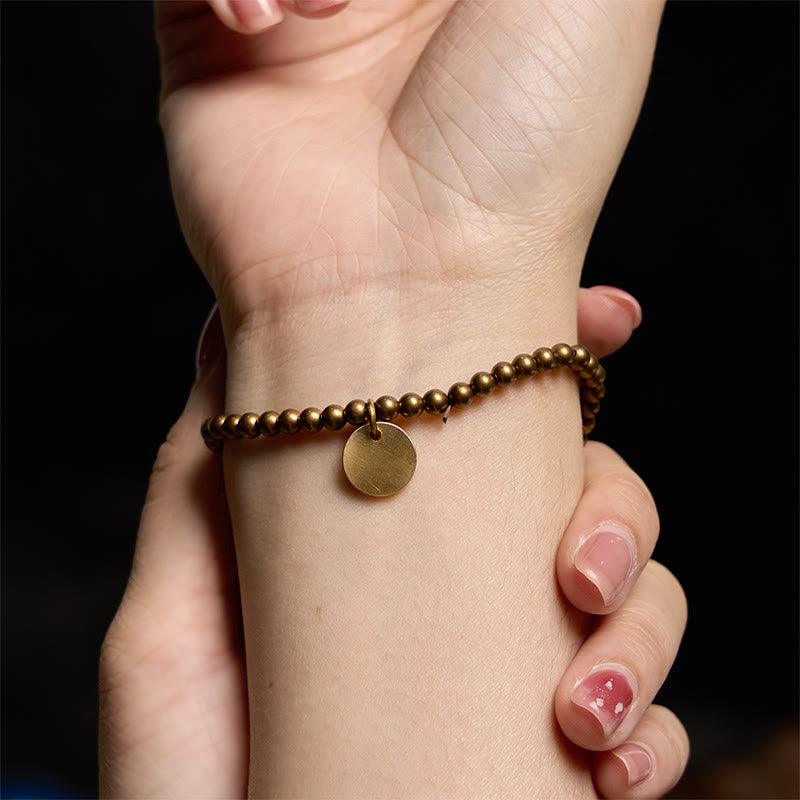 Pulsera de equilibrio de cobre Amekaji con piedras de Buda