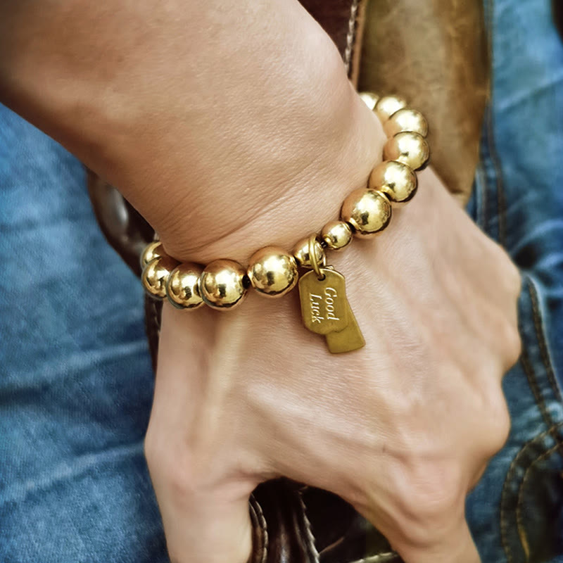 Pulsera curativa de cobre con piedras de Buda