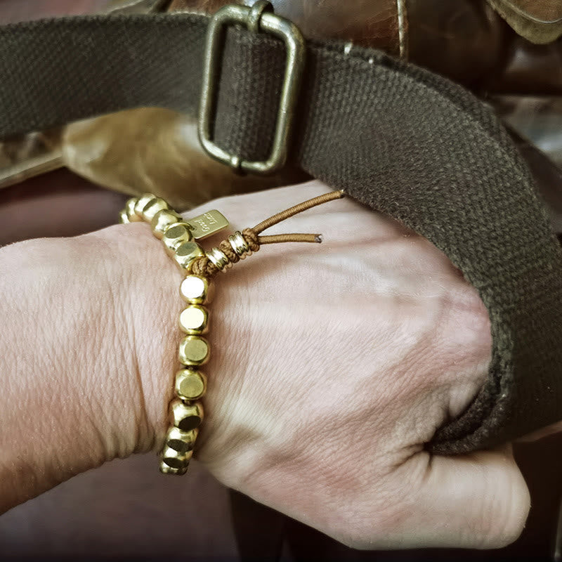 Pulsera de cobre con piedras de Buda para el autocuidado y la buena suerte
