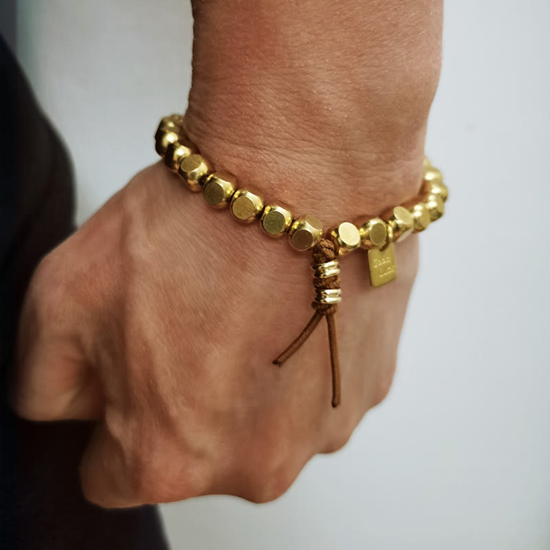 Pulsera de cobre con piedras de Buda para el autocuidado y la buena suerte