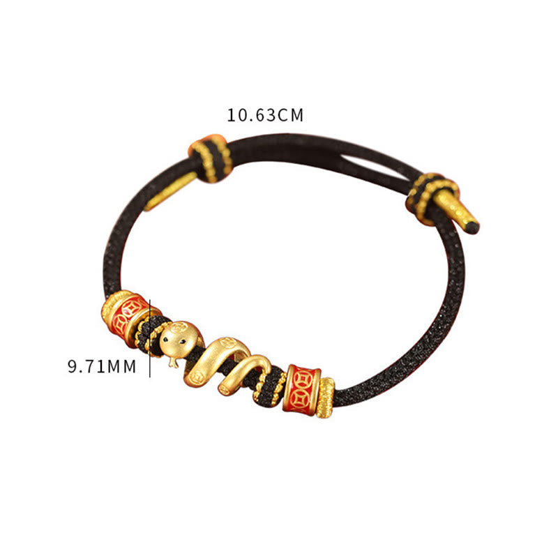 Pulsera y collar con colgante de Buda en plata de ley 925 con el Año de la Serpiente, la Serpiente Dorada, la Suerte y la Próspera.