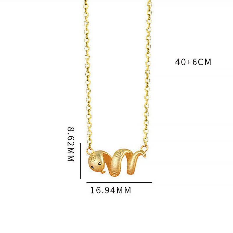 Pulsera y collar con colgante de Buda en plata de ley 925 con el Año de la Serpiente, la Serpiente Dorada, la Suerte y la Próspera.