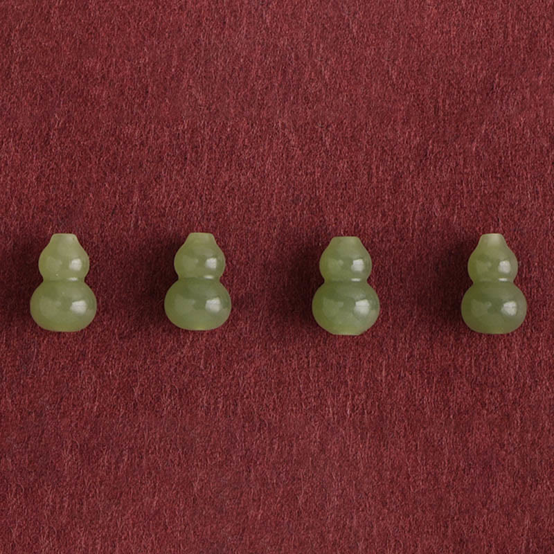 Pulsera trenzada para el tobillo con calabaza de jade hetiano natural y piedras de Buda para proteger la suerte