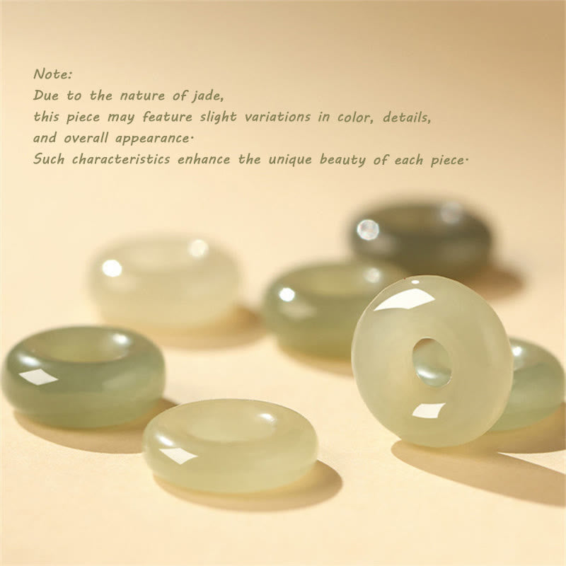 Buddha Stones Natürliche Hetian Jade Friedensschnalle Rote Schnur Schutz Glück Armband