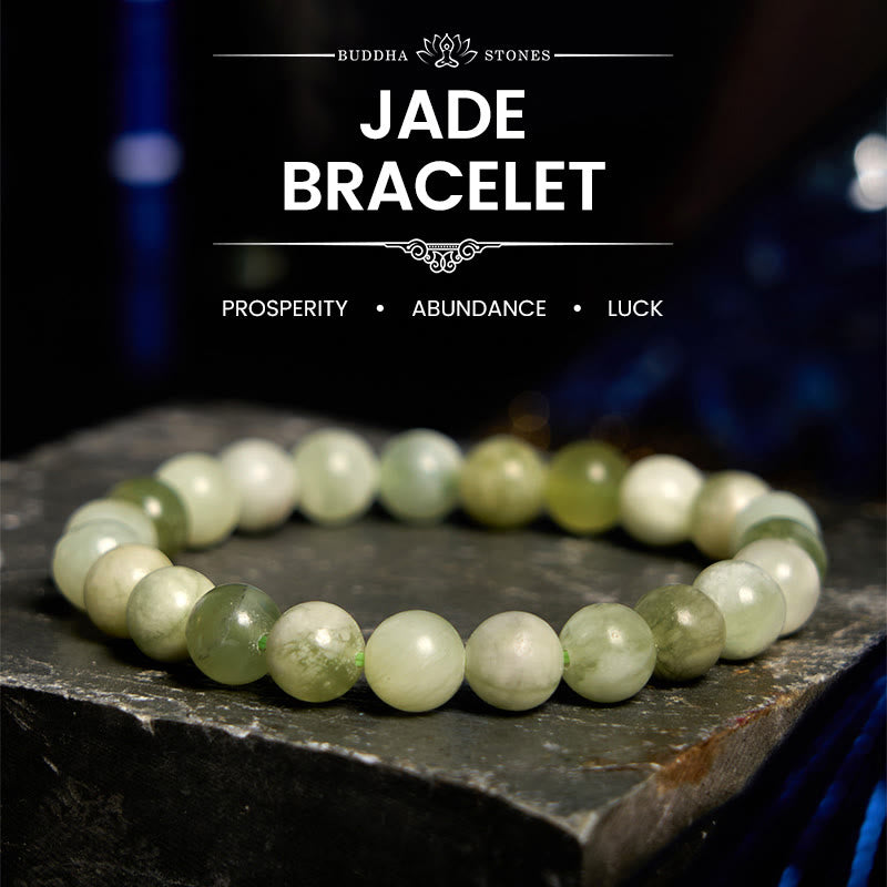 Pulsera de jade de la abundancia con piedras de Buda