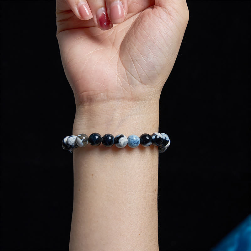 Pulsera protectora de ágata orca con piedra de Buda