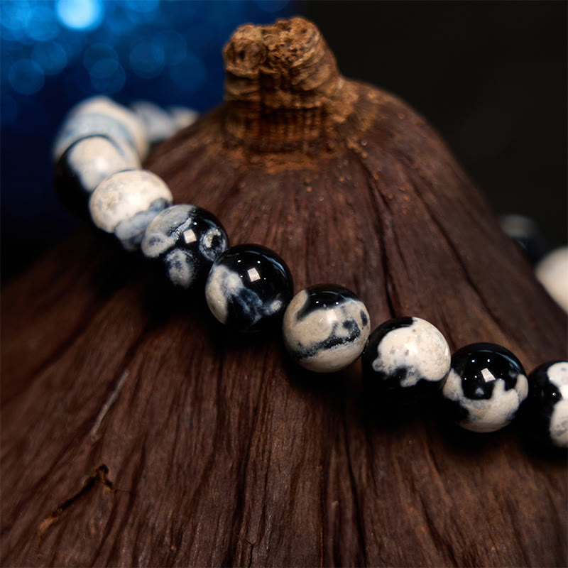 Pulsera protectora de ágata orca con piedra de Buda