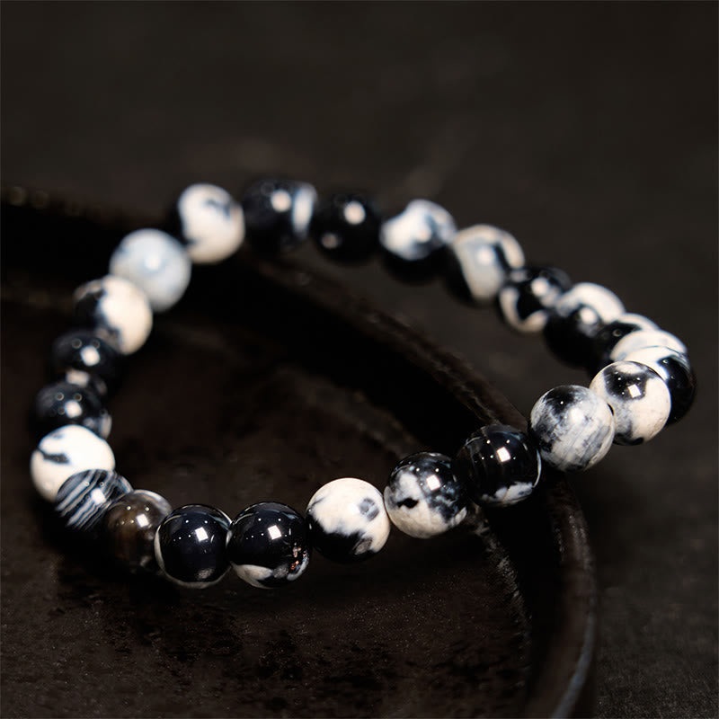Pulsera protectora de ágata orca con piedra de Buda