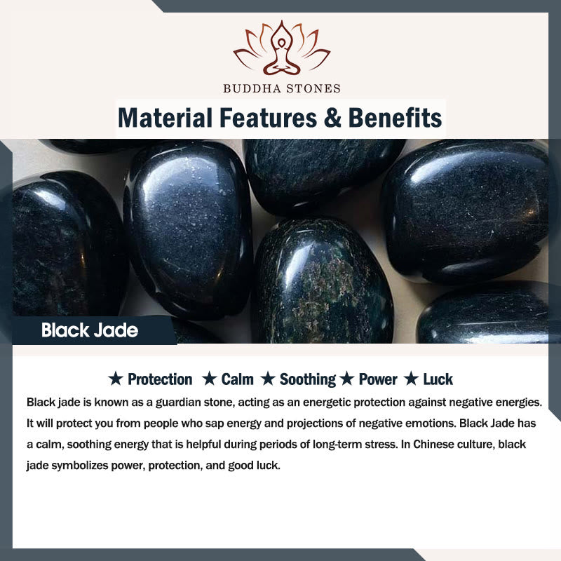 Llavero de protección de armonía con jade negro Yin Yang de piedras de Buda