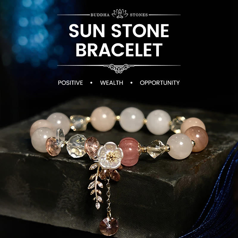 Buddha Stones Blauer Kristall Amethyst Sonnenstein Grüner Aventurin Heilarmband