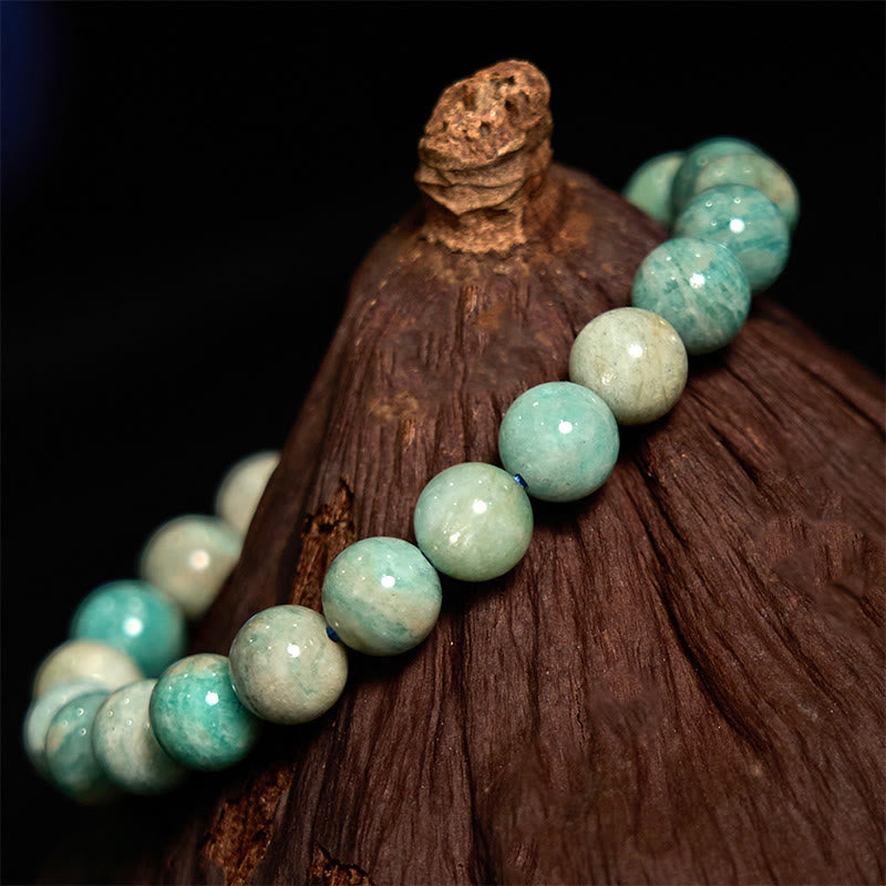 Pulsera de equilibrio positivo de amazonita y piedra de Buda