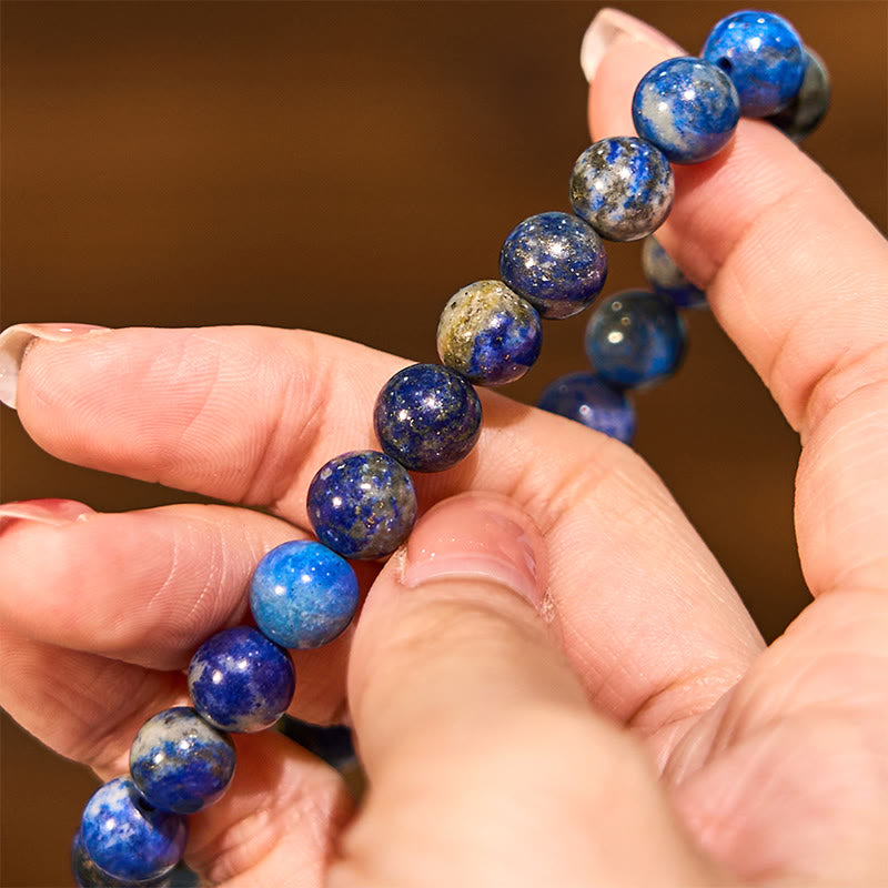 Pulsera de equilibrio positivo de lazurita y piedra de Buda