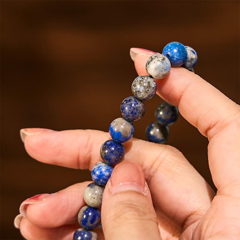 Pulsera positiva de autocuidado con lazurita y piedra de Buda