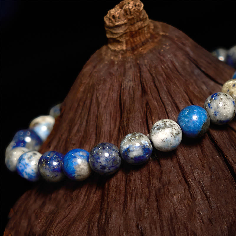 Pulsera positiva de autocuidado con lazurita y piedra de Buda