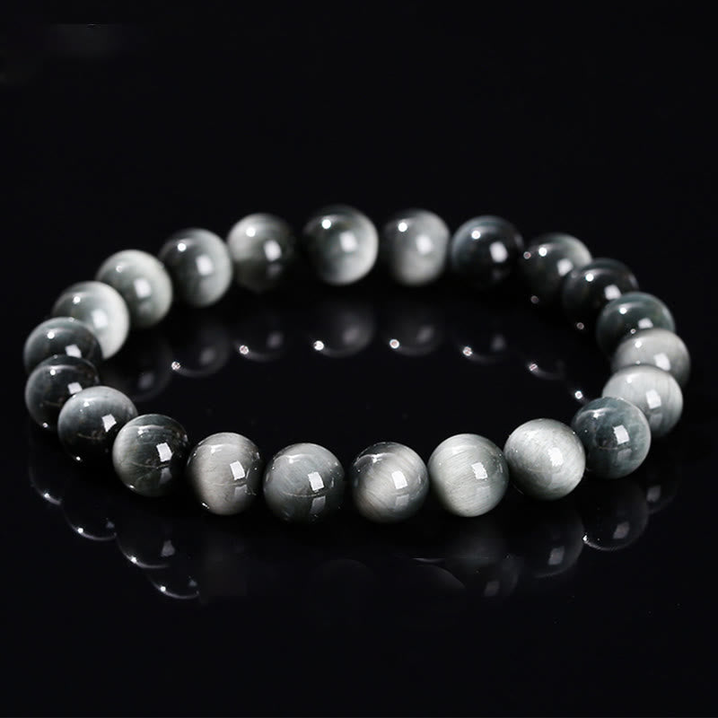 Pulsera de piedra ojo de águila natural de Buddha Stones para el coraje positivo