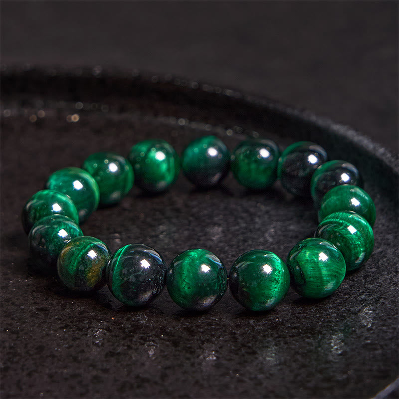Pulsera de energía curativa para el crecimiento con ojo de tigre y piedras de Buda