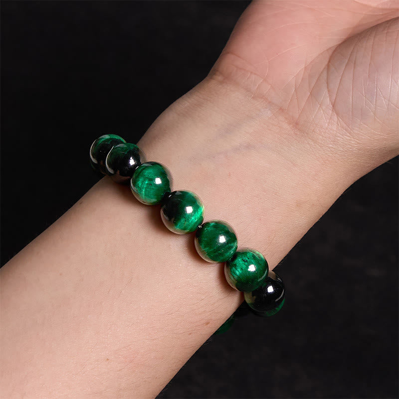 Pulsera de energía curativa para el crecimiento con ojo de tigre y piedras de Buda