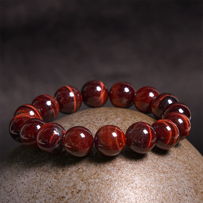 Pulsera de cuentas curativas de ojo de tigre natural de Buddha Stones