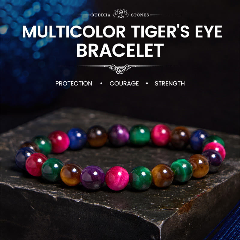 Pulsera de piedra de Buda con ojo de tigre y determinación