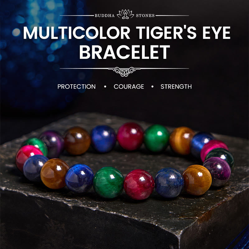 Pulsera de piedra de Buda con ojo de tigre y determinación