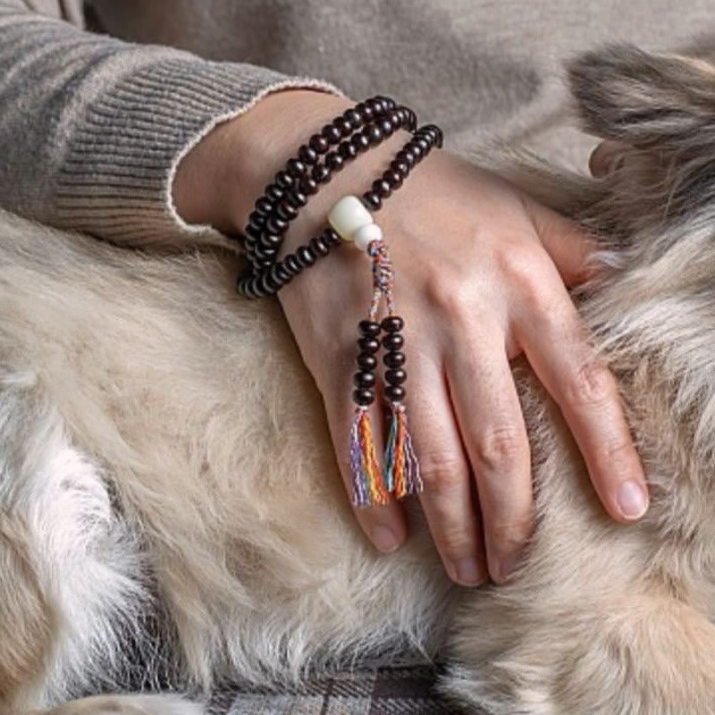 Pulsera de la paz con 108 cuentas de Mala y semillas de Bodhi de Buda