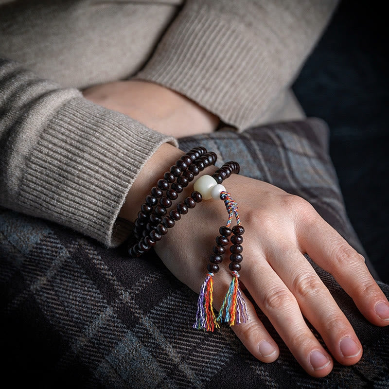 Pulsera de la paz con 108 cuentas de Mala y semillas de Bodhi de Buda