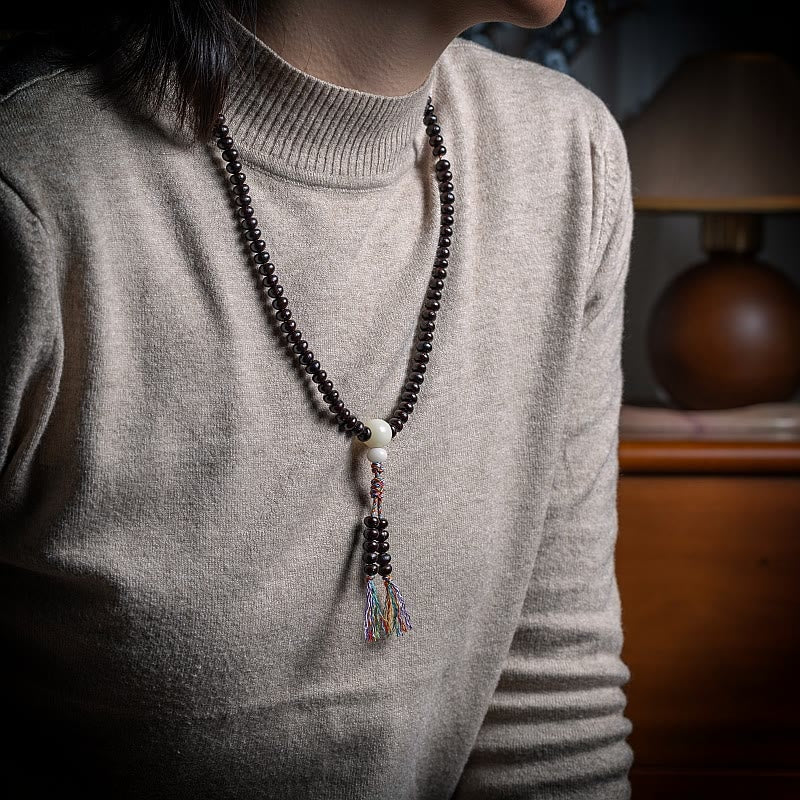 Pulsera de la paz con 108 cuentas de Mala y semillas de Bodhi de Buda