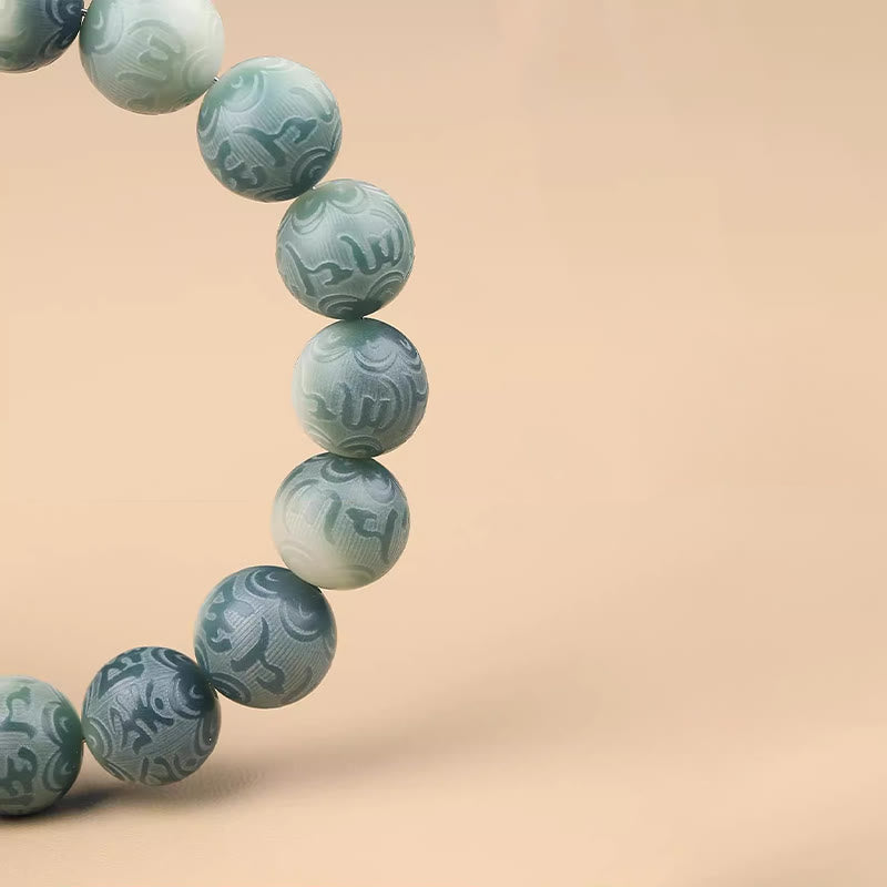 Pulsera de sabiduría grabada con piedras de Buda del zodiaco chino, Buda natal, semilla Bodhi, Om Mani Padme Hum