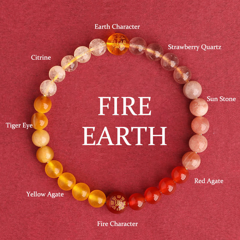 Pulsera de la sabiduría con piedras de Buda, cinco elementos, varios cristales de ágata, ónix negro, calcedonia verde y aguamarina.