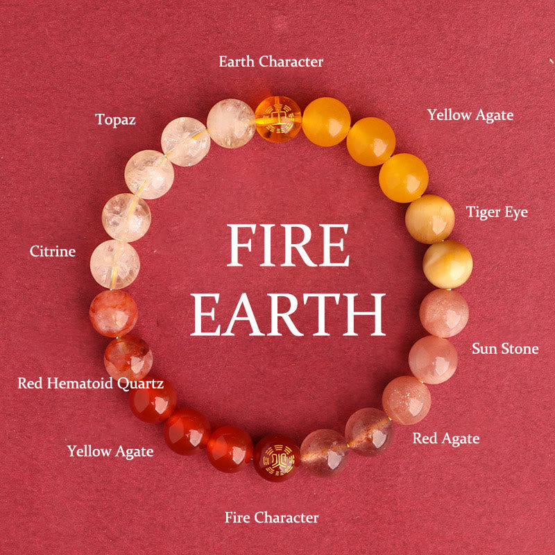 Pulsera de la sabiduría con piedras de Buda, cinco elementos, varios cristales de ágata, ónix negro, calcedonia verde y aguamarina.