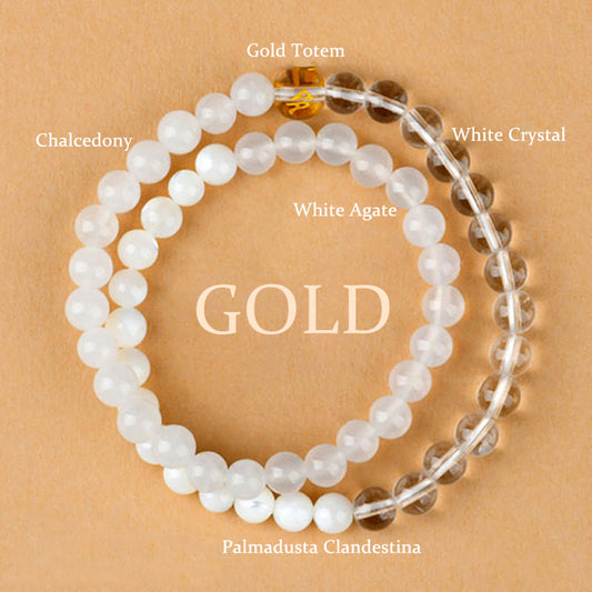 Pulsera de la suerte con piedras de Buda, cinco elementos, varios cristales de ágata, calcedonia y ágata blanca.