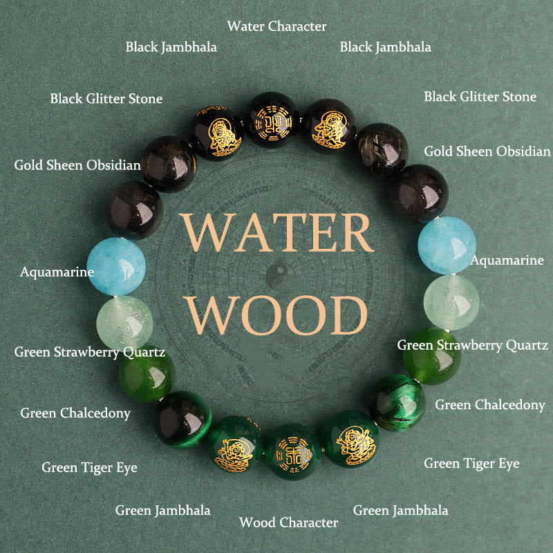 Pulsera de la suerte con piedras de Buda, cinco elementos, varios cristales de ágata, ágata roja del sur, cuarzo fresa, piedra solar, citrino