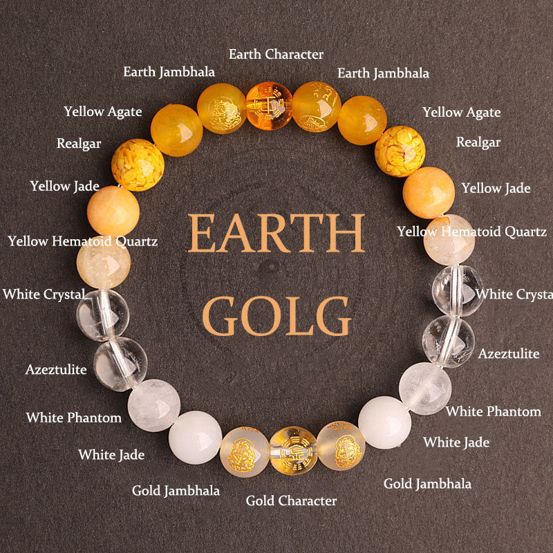 Pulsera de la suerte con piedras de Buda, cinco elementos, varios cristales de ágata, ágata roja del sur, cuarzo fresa, piedra solar, citrino