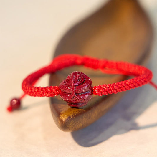 Buddha Stones Chinese Zodiac Red String Cinnabar Blessing Bracelet