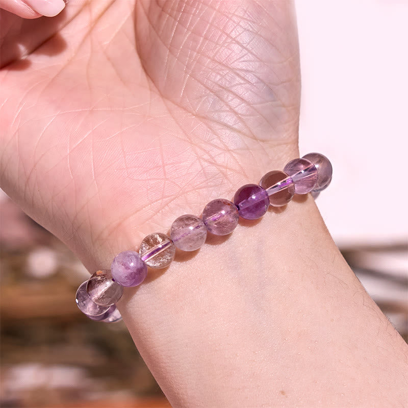 Buddha Stones Natürliches Lila Phantom Love Wisdom Armband