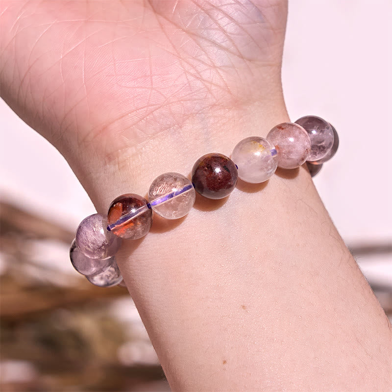 Buddha Stones Natürliches Lila Phantom Love Wisdom Armband