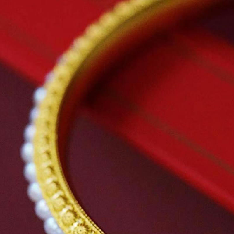 Brazalete de media pulsera curativa con piedras de Buda, cobre y perla