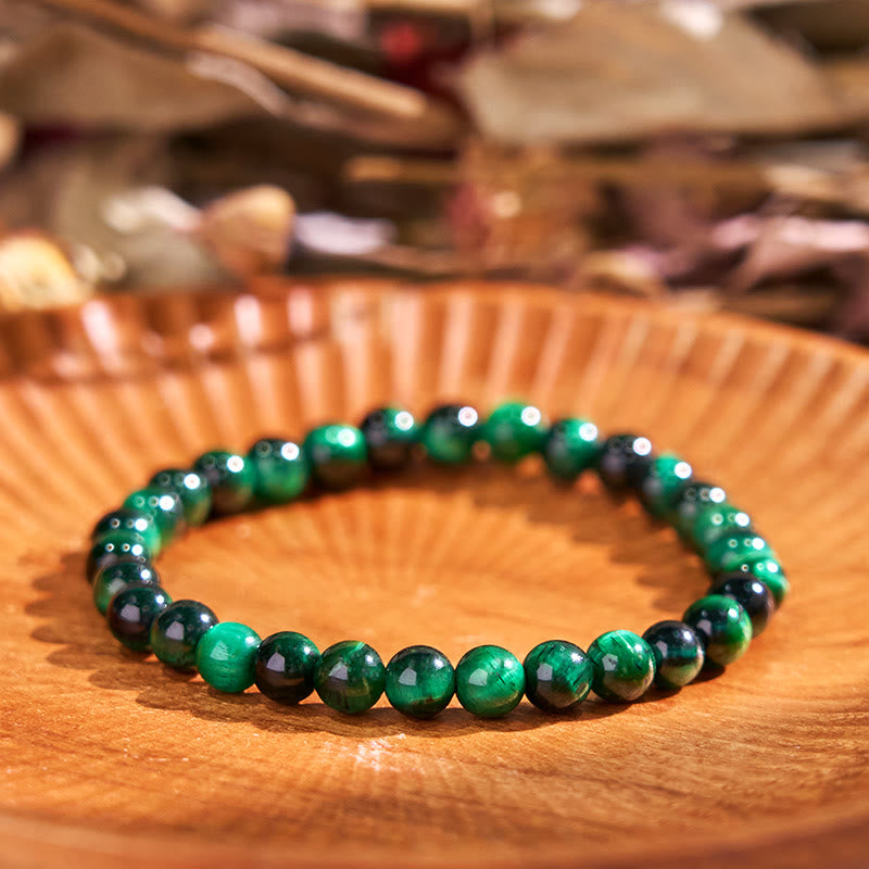 Pulsera de energía curativa para el crecimiento con ojo de tigre y piedras de Buda