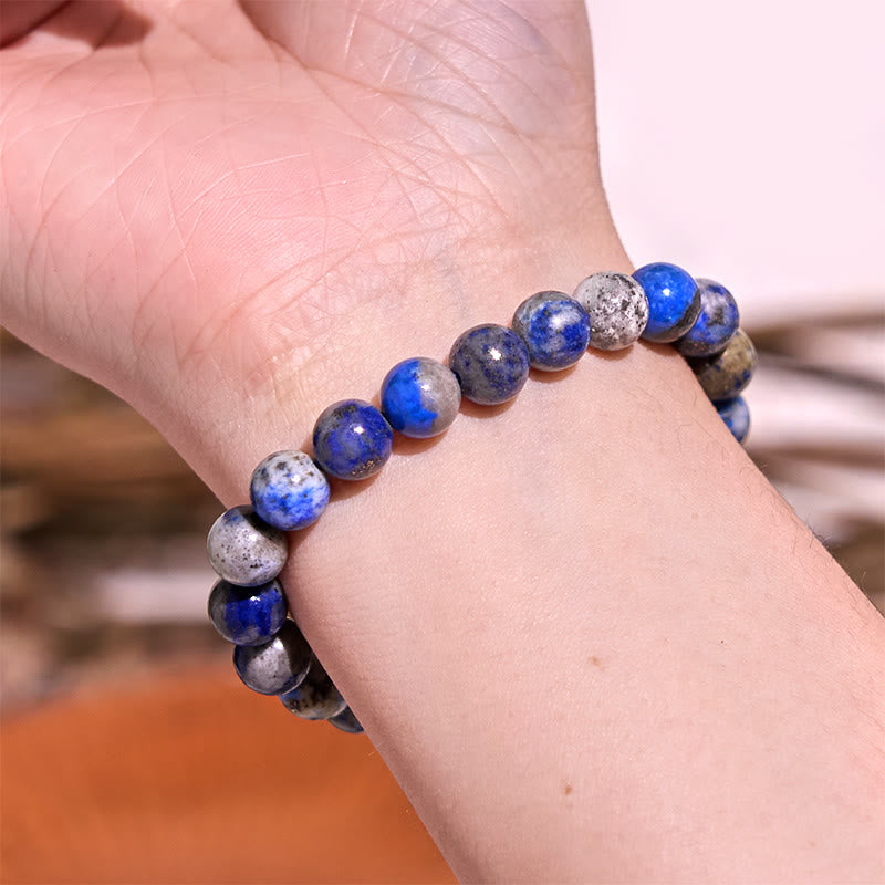 Pulsera positiva de autocuidado con lazurita y piedra de Buda