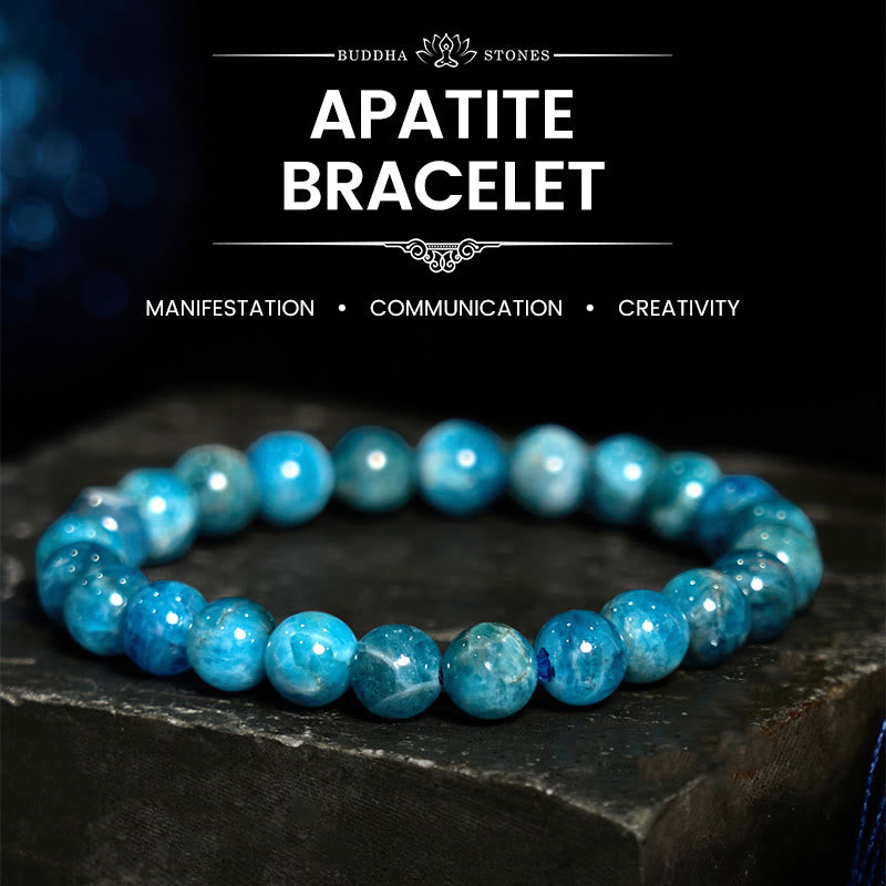 Pulsera de motivación de apatita y piedra de Buda