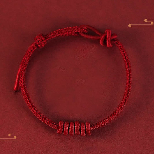 Buddha Stones Rote Schnur Achtsträngiges Seil Stärke Armband