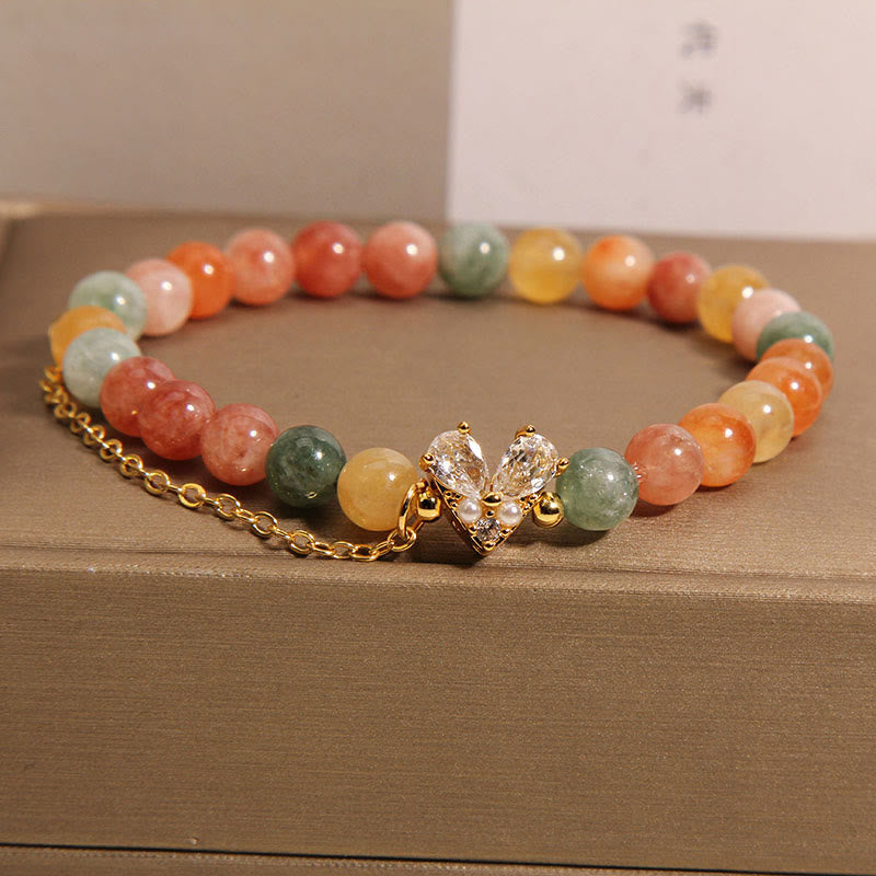Pulsera de la prosperidad con cristales verdes citrinos de Buddha Stones